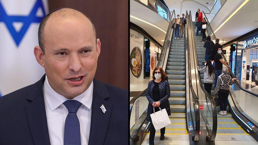 Prime Minister Naftali Bennett wants to impose Green Pass restrictions on shopping malls 