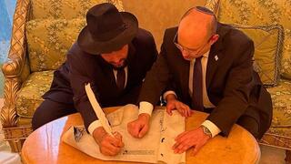 ראש הממשלה נפתלי בנט עם הרב לוי דוכמן