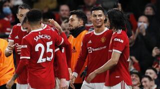 שחקני מנצ'סטר יונייטד חוגגים