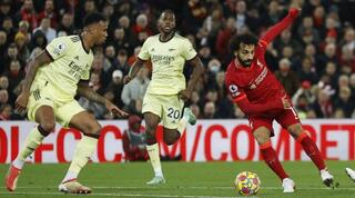 סלאח בפעולה מול ארסנל