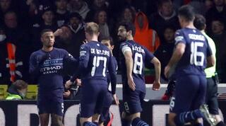 שחקני סיטי חוגגים