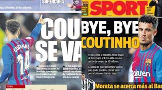 קוטיניו על שערי העיתונים בקטלוניה