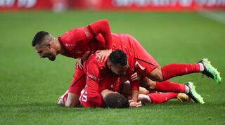 שחקני בני סכנין חוגגים