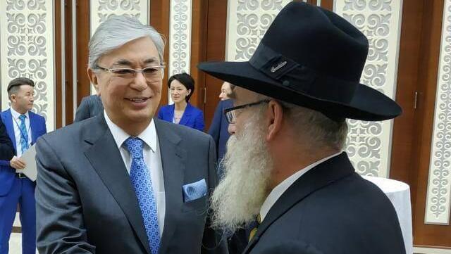 הרב ישעיה כהן עם נשיא קזחסטן, קאסים-ג'ומארט טוקאייב