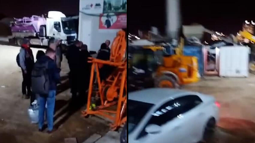 תיעוד של עובד בניין אוקראיני שהושם באתר בנייה מיד לאחר הנחיתה בנתב''ג