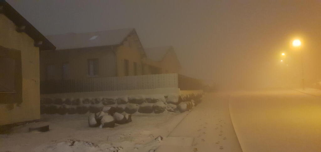 Снег в Алоней ха-Башане (Фото: Эльад Гуэта) שלג באלוני הבשן