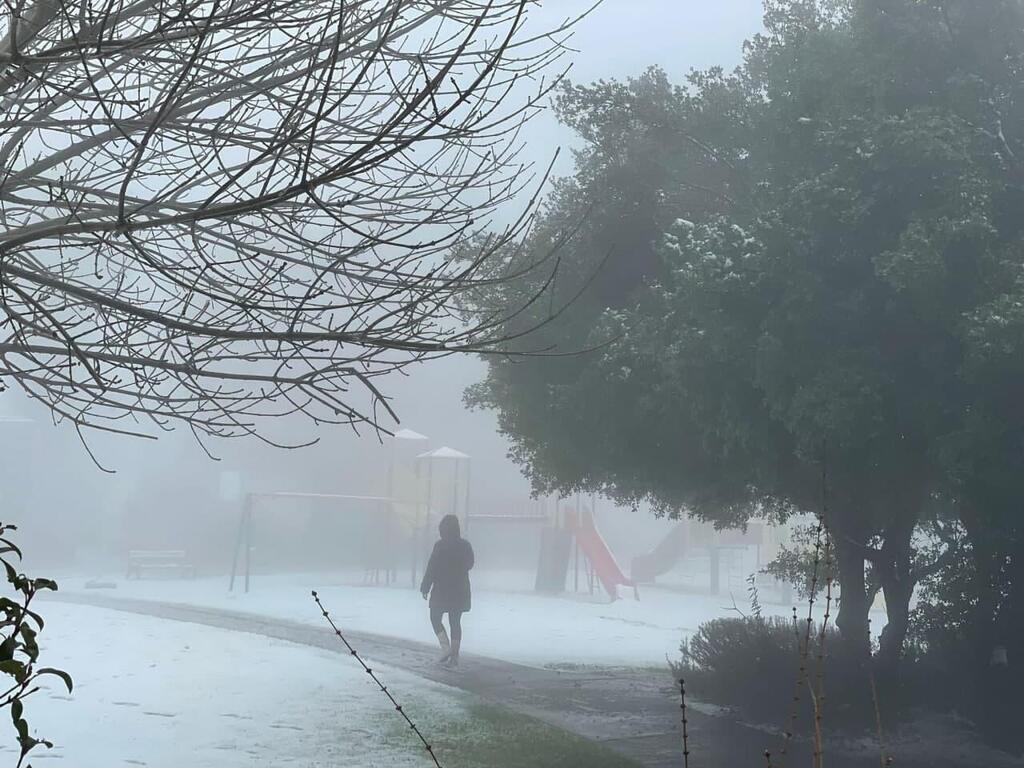 שלג בבקתות כפר הנפש עין זיוון