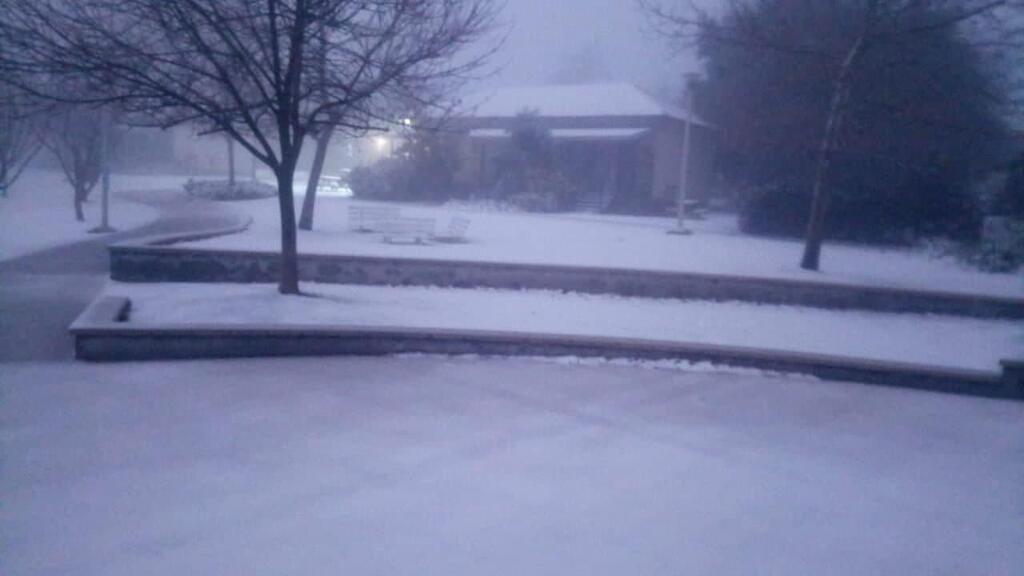 Снег в Эйн-Зиве (Фото: пресс-служба Эйн-Зива) שלג בעין זיוון