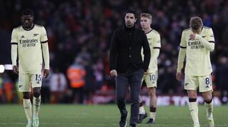 מיקל ארטטה ושחקני ארסנל מאוכזבים