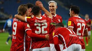 שחקני פרייבורג חוגגים