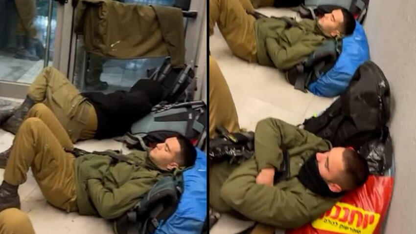 חיילים נרדמו בתחנה המרכזית בעפולה לאחר שלא היה להם מקום על ההסעה