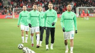 שחקני מכבי חיפה בחימום