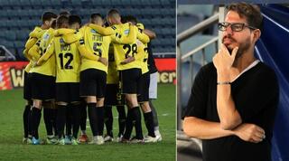 משה חוגג ושחקני בית"ר ירושלים