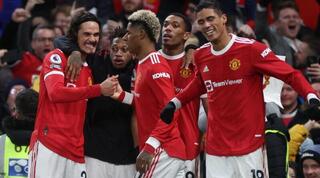 שחקני מנצ'סטר יונייטד חוגגים