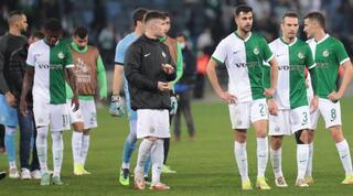 שחקני מכבי חיפה מאוכזבים בסיום