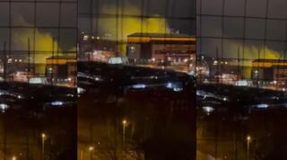 העשן מעל האצטדיון של וולבס