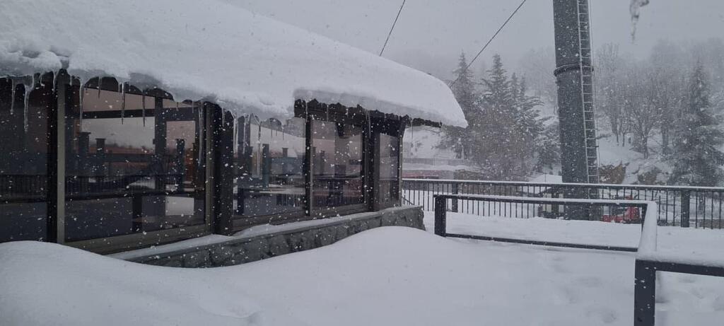 שלג יורד בחרמון