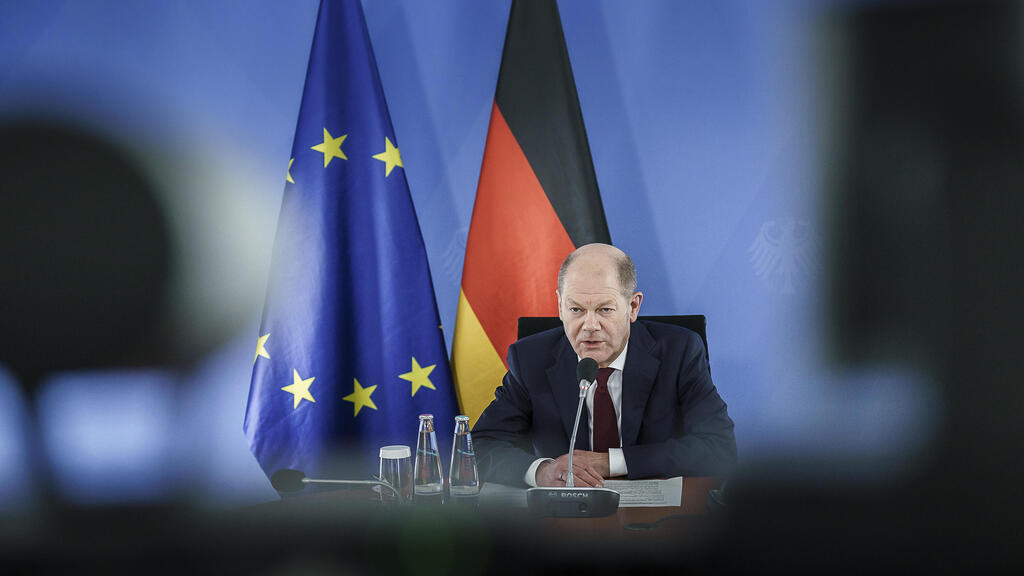 קנצלר גרמניה אולף שולץ ועידה עם מנהיגי אירופה ו נאט"ו על רוסיה אוקראינה