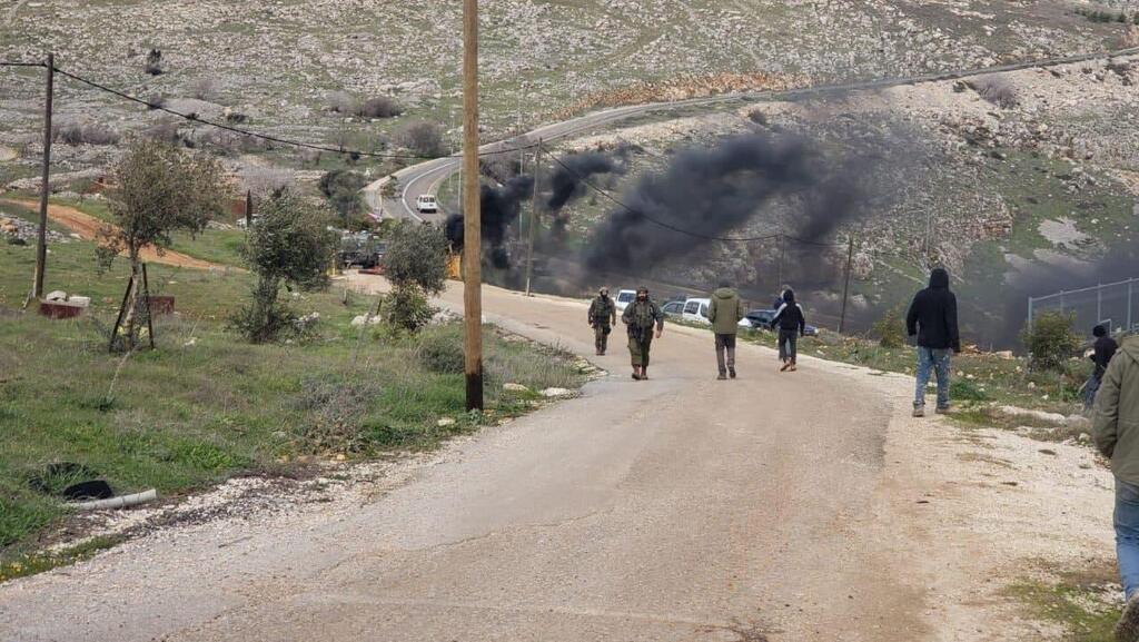  לוחם מג"ב נפצע מגז מדמיע שנזרק ע"י מתיישב במאחז גבעת רונן