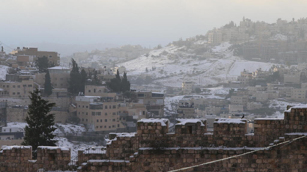 Snow in Jerusalem on Thursday (Photo: Amit Shabi) שלג בירושלים