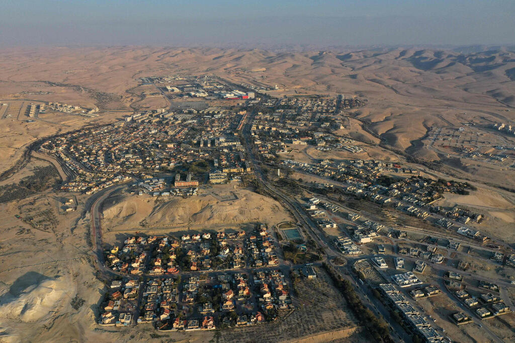An aerial view of Yeruham in southern Israel 