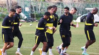 שחקני בית"ר בעיצומן של ההכנות לחדרה