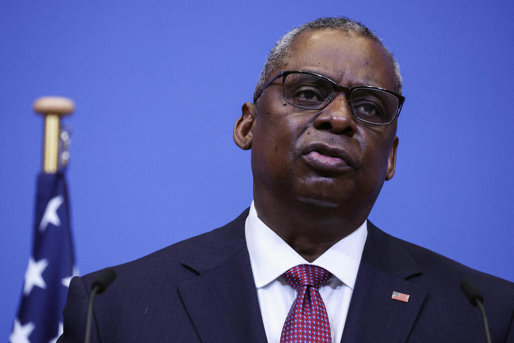 US Defence Secretary Lloyd Austin speaks during a press conference on the second day of a NATO Defence Ministers meeting at the NATO headquarters in Brussels