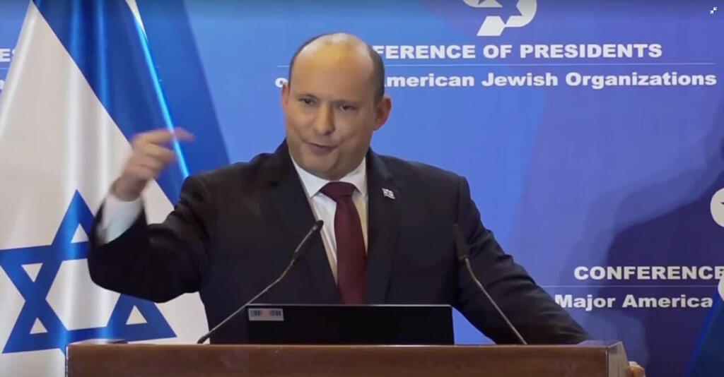 נפתלי בנט בוועידת הנשיאים של הארגונים היהודיים בארה"ב