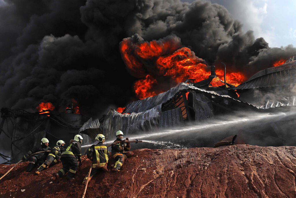 FIre caused by alleged Israeli strike on Quneitra earlier this month 