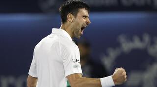 נובאק ג'וקוביץ חוגג