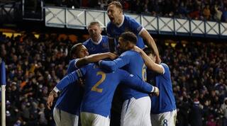 שחקני ריינג'רס חוגגים