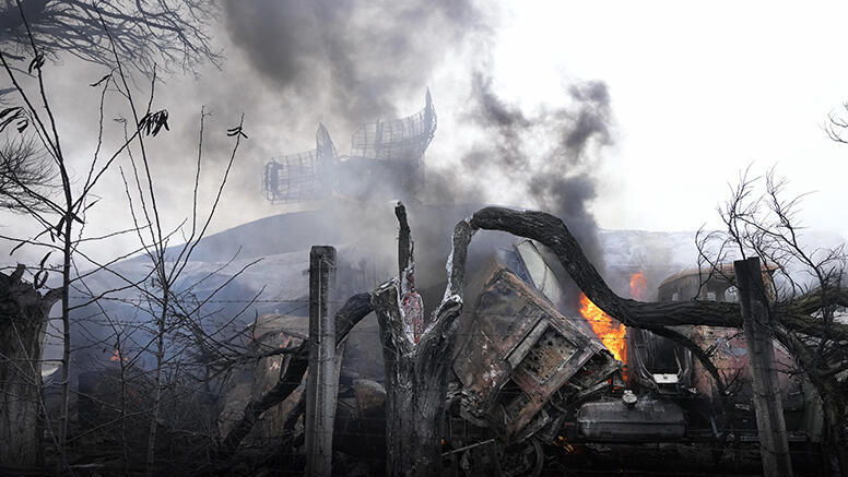 נזק לציוד צבאי במריופול, אוקראינה