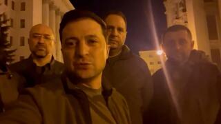 נשיא אוקראינה וולודימיר זלנסקי מסר לאומה מ קייב