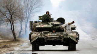 טנקים של צבא אוקראינה בלוהנסק