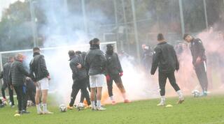 אבוקות באימון הפועל חיפה