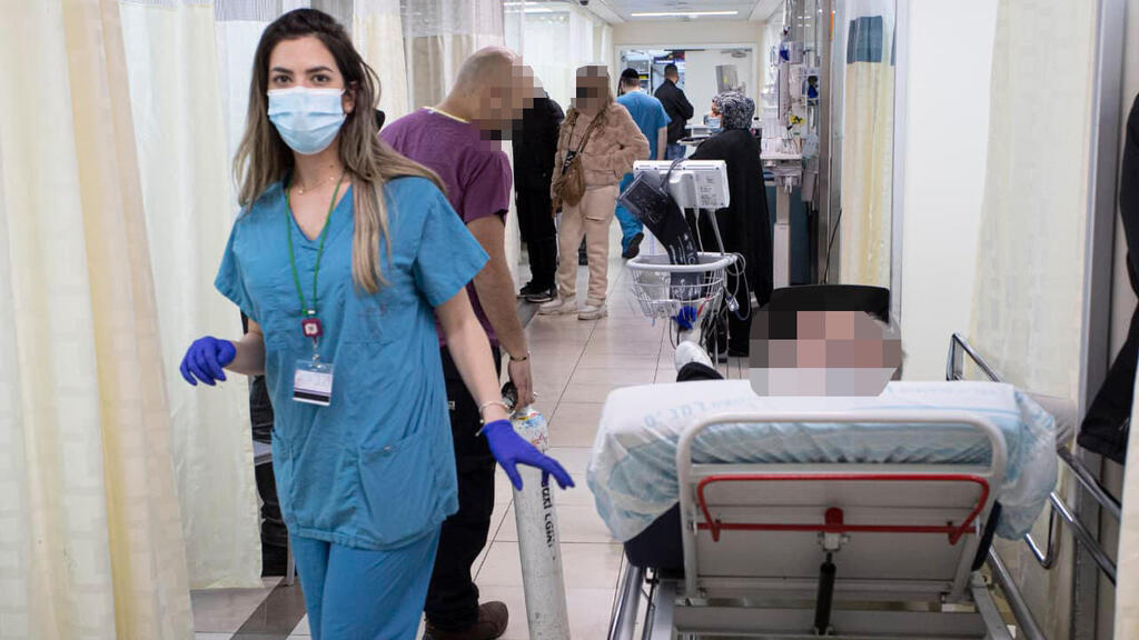 עומס במיון בבית חולים רמב''ם בחיפה