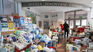איסוף ציוד לסיוע הומניטרי לאוקראינה, בפולין