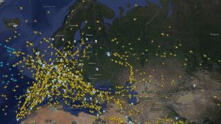 תמונת המצב האווירית מעל אירופה ורוסיה נכון ל-28.2