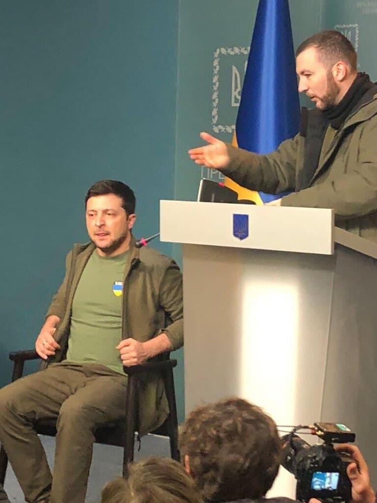 וולודימיר זלנסקי מסיבת עיתונאים מלחמה רוסיה אוקראינה