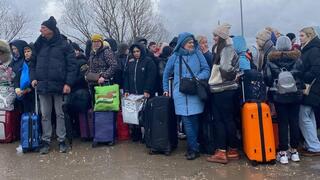 פליטים אוקראיניים בגבול אוקראינה עם מולדובה