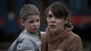 פליטים מ אוקראינה ב תחנת רכבת ב הונגריה