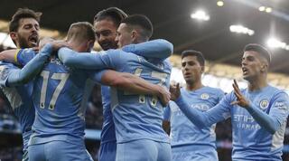 שחקני סיטי חוגגים