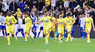 שחקני מכבי תל אביב חוגגים, שחקני בית"ר מאוכזבים