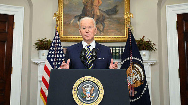 U.S. President Joe Biden announces a ban on Russian oil products on Tuesday 