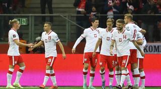 שחקני נבחרת פולין חוגגים