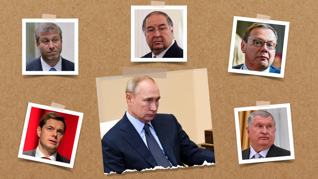 Владимир Путин и приближенные к нему олигархи