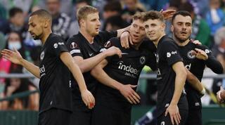 שחקני איינטרכט פרנקפורט חוגגים