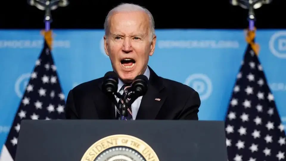 U.S. President Joe Biden delivers remarks to the Democratic National Committee (DNC) Winter Meeting in Washington