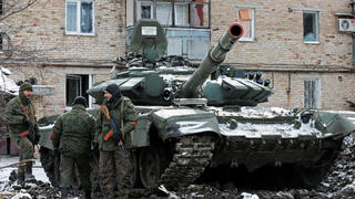 חיילים של צבא רוסיה במחוז דונייצק אוקראינה