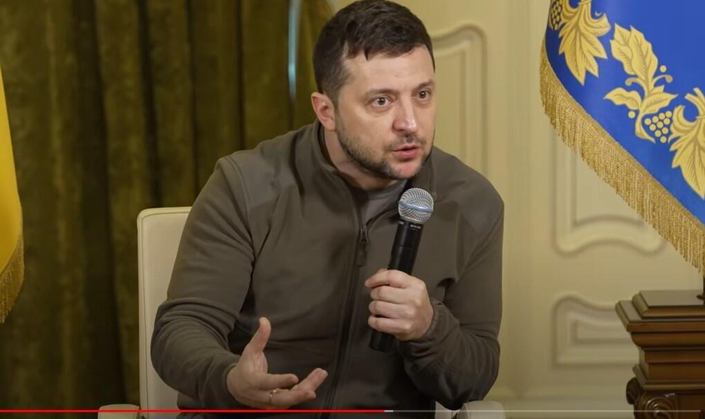 Владимир Зеленский на встрече с журналистами в Киеве, 12 марта 2022 года